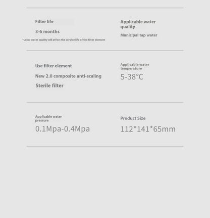 Small Water Purifier Faucet Front Purification Tap Filter