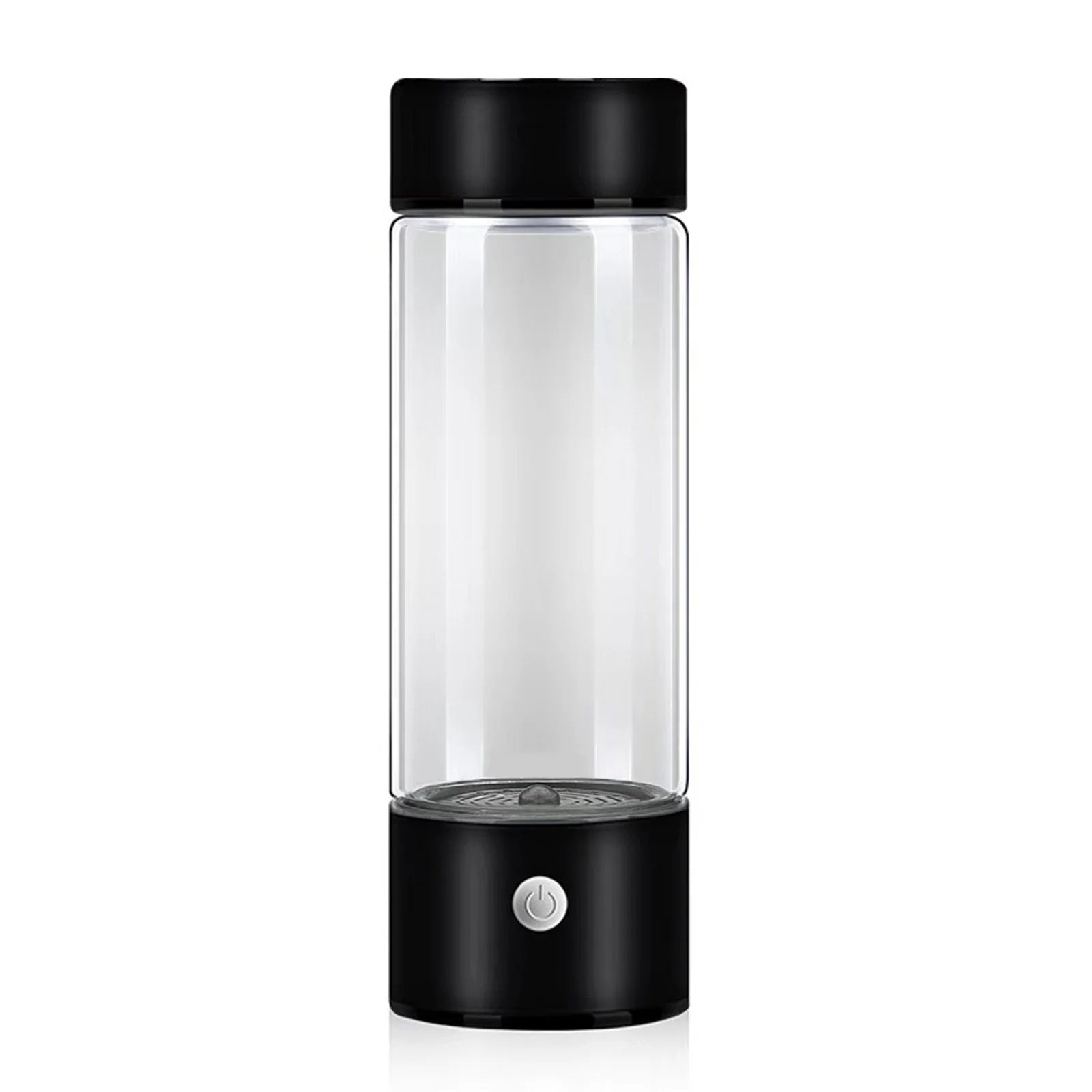 Hydrogen Water Bottle - Portable Hydrogen Water Generator - Hydrogen Water Ionizer Machine - Rich Hydrogen Water Glass Health Cup - Hydrogenated Water Bottle for Home and Travel (Black)