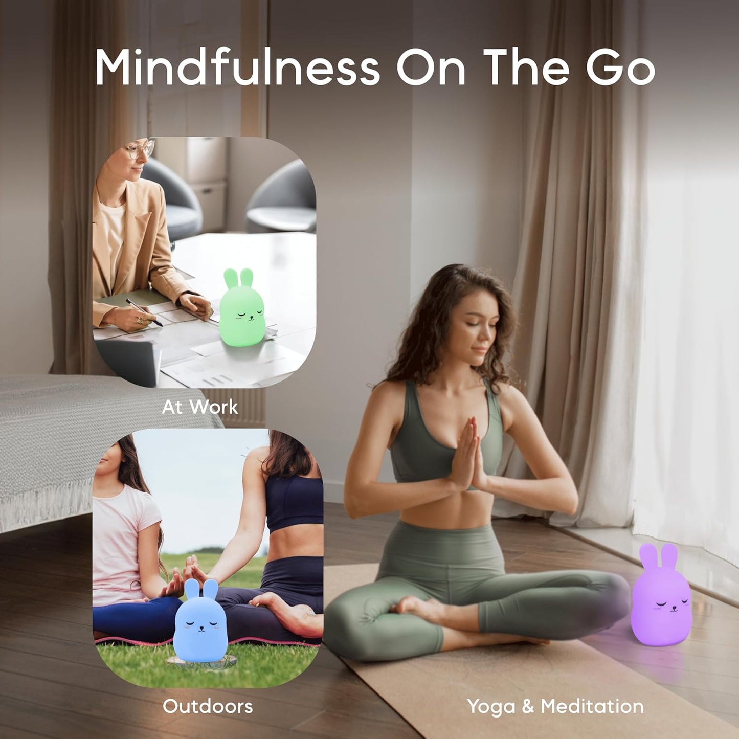 Breathing Pal 'Bonnie'- Mindfulness Breathing Light, Guided Visual Meditation Breathing Light, Anxiety Relief Items for Calm down Corner/Meditation/Sleep for Adult&Kid