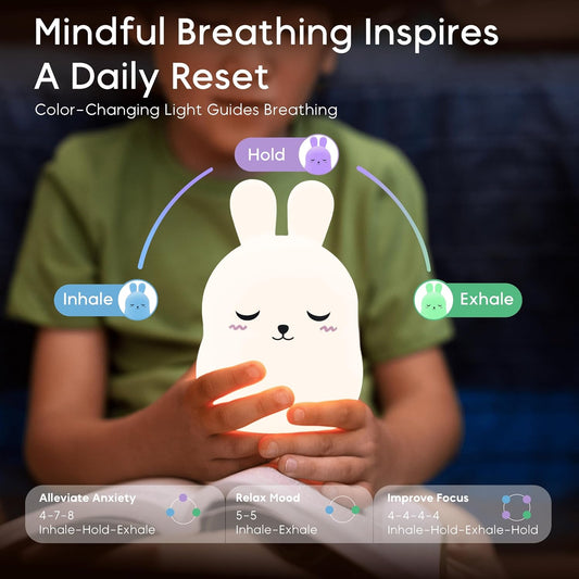 Breathing Pal 'Bonnie'- Mindfulness Breathing Light, Guided Visual Meditation Breathing Light, Anxiety Relief Items for Calm down Corner/Meditation/Sleep for Adult&Kid